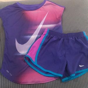 Girls Nike Outfit- Matching art with bonus T 6x